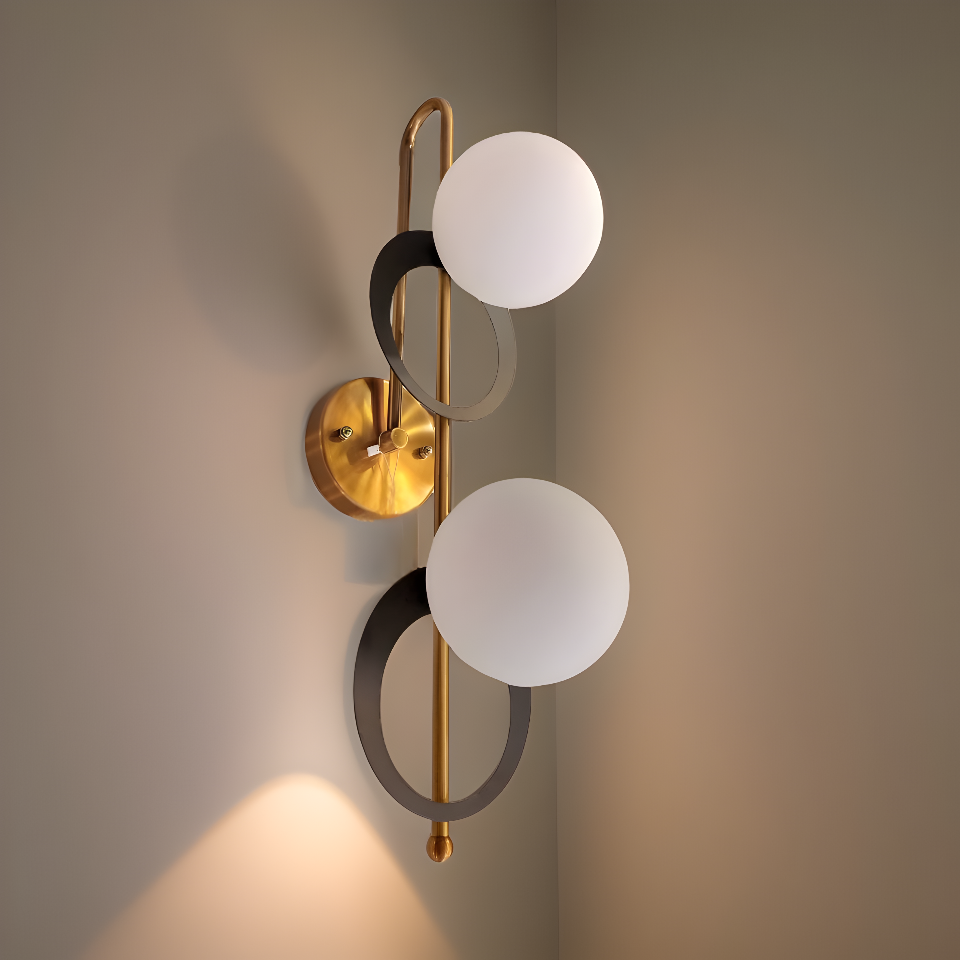 DOUBLE HEAD DISC WALL SCONCE