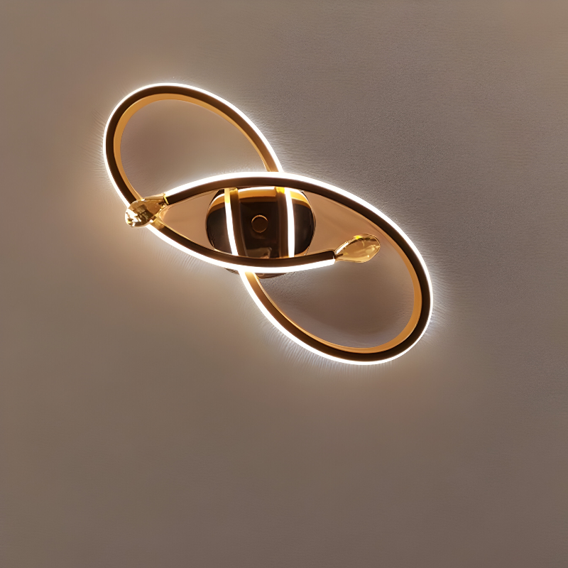 GOLDEN LED MODERN TWISTED LIGHT