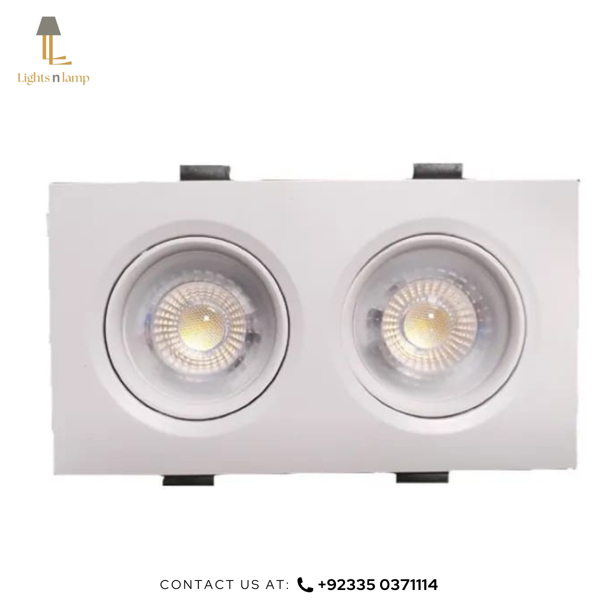 White double spotlight with 'Lights n Lamp' branding on a white background