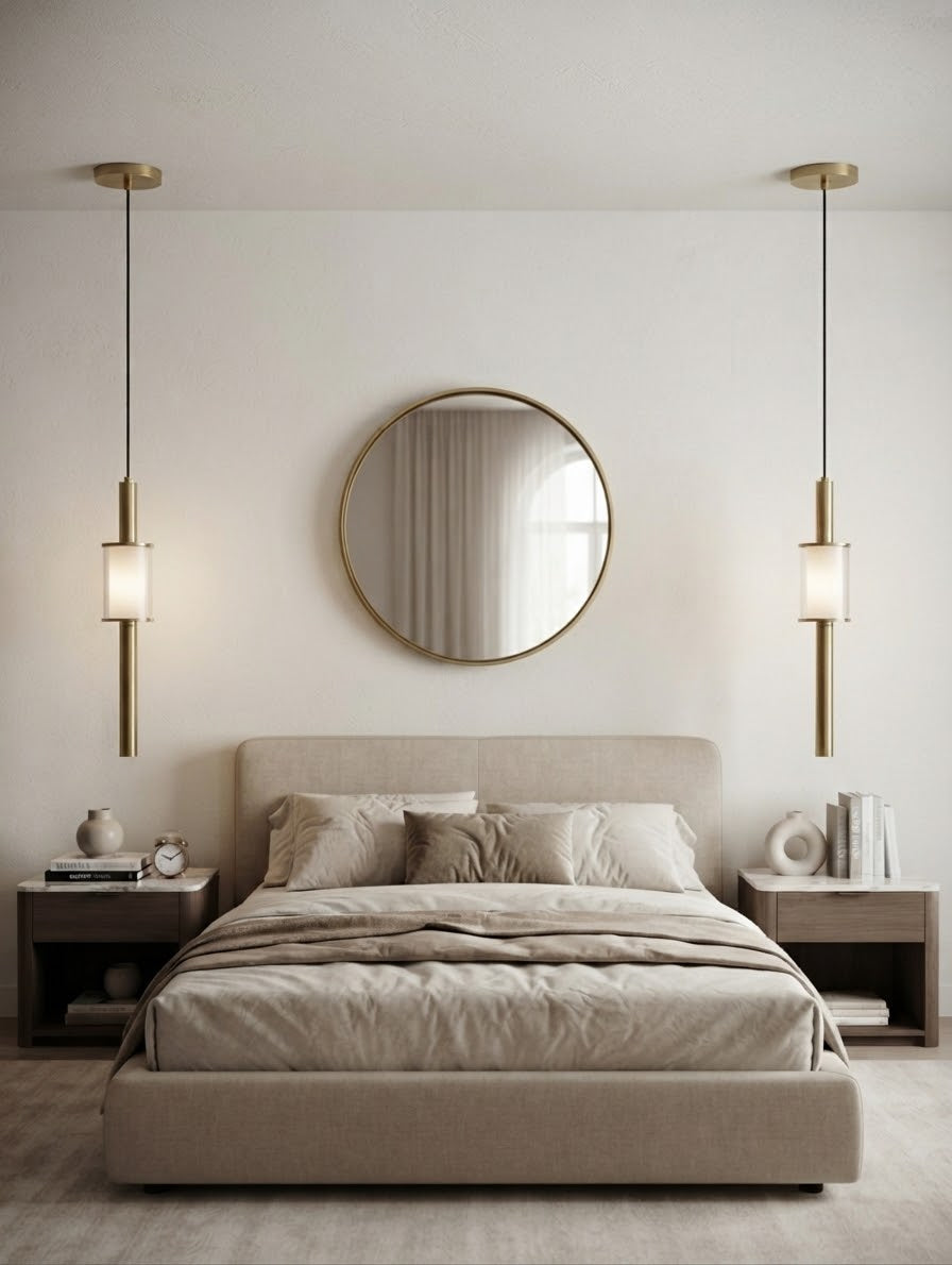 Modern Gold Cylinder LED Hanging Light