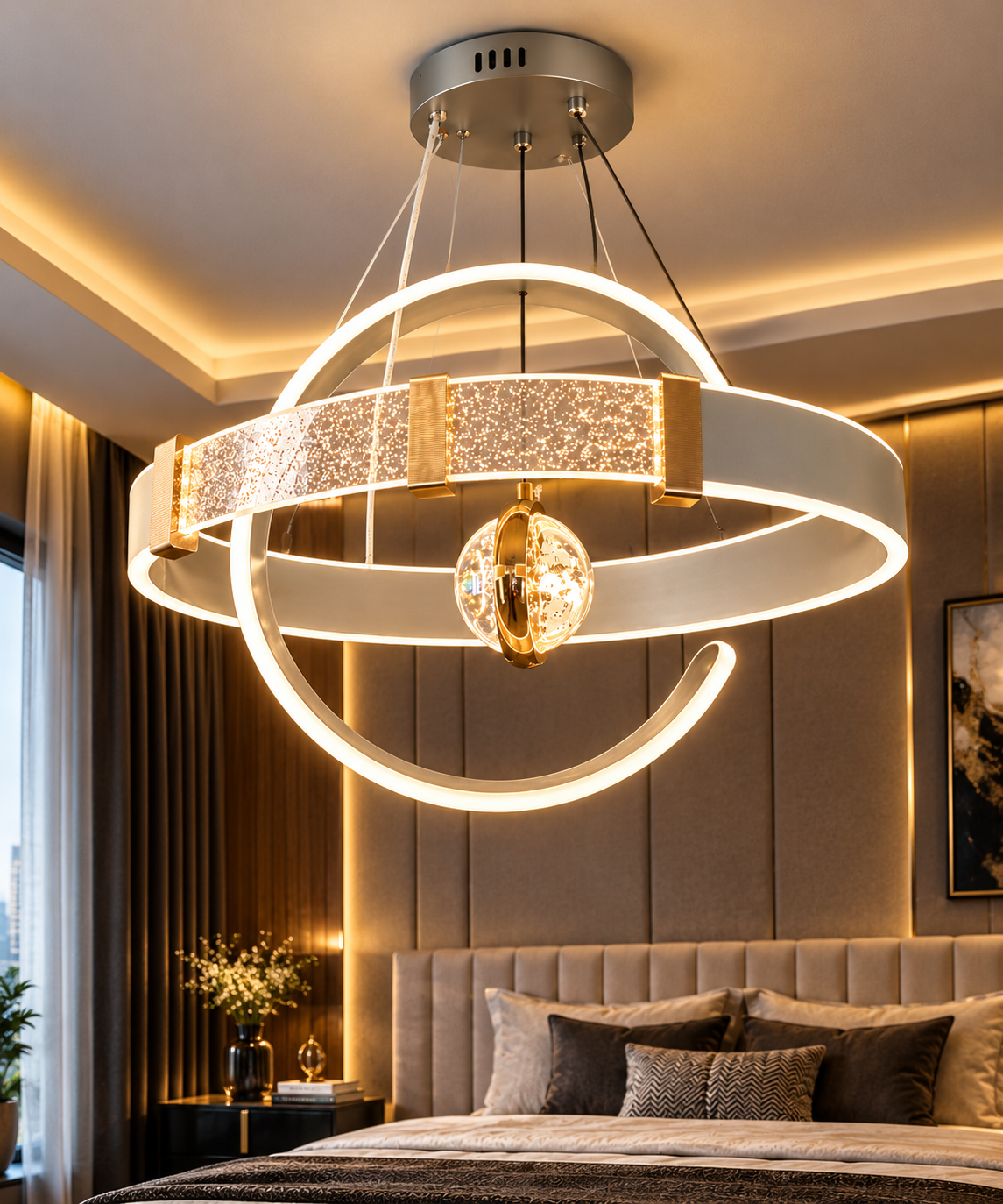 Modern LED Ring Hanging Light