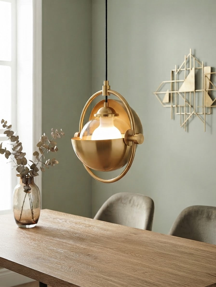 Luxury Brass Modern Hanging Light – Elegant Glass Pendant Ceiling Lamp
