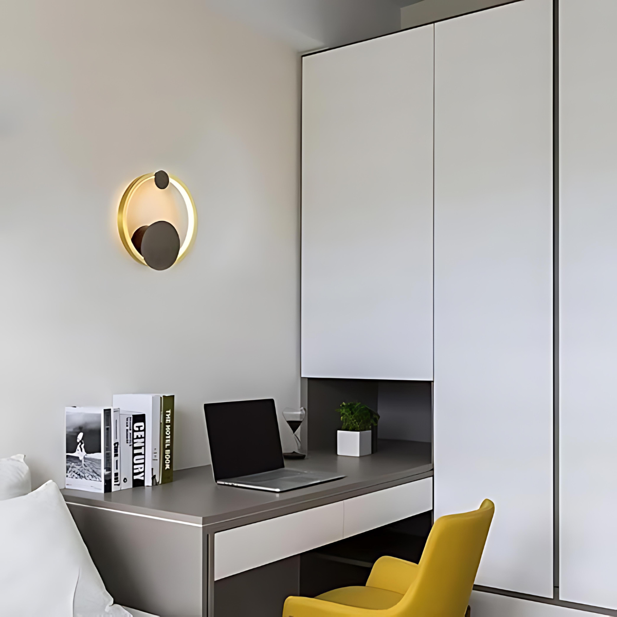 brass industrial style light